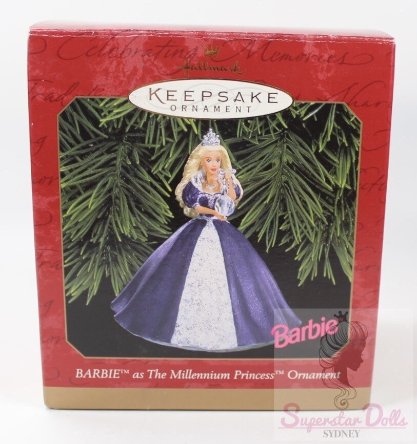 1999 Millennium Princess Barbie Hallmark Keepsake Ornament
