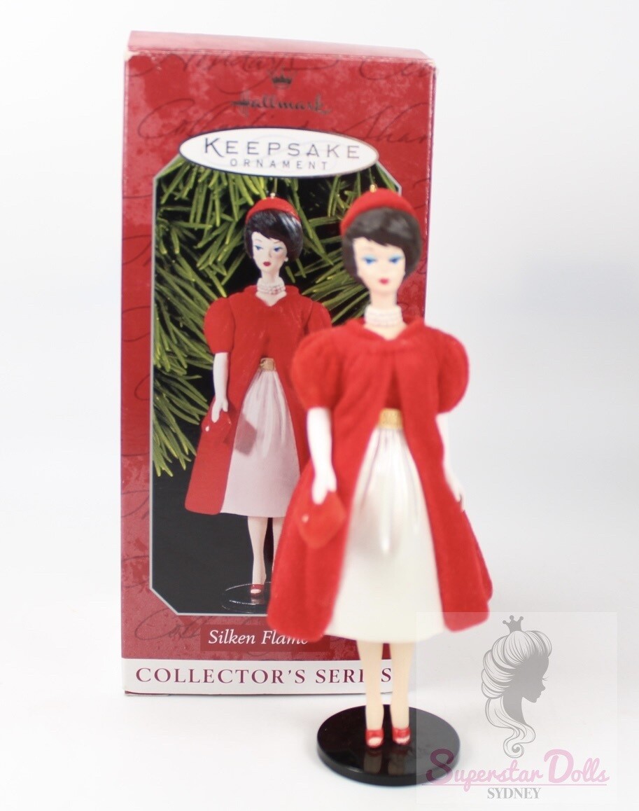 1998 Silken Flame Barbie DE-BOXED Hallmark Keepsake Ornament