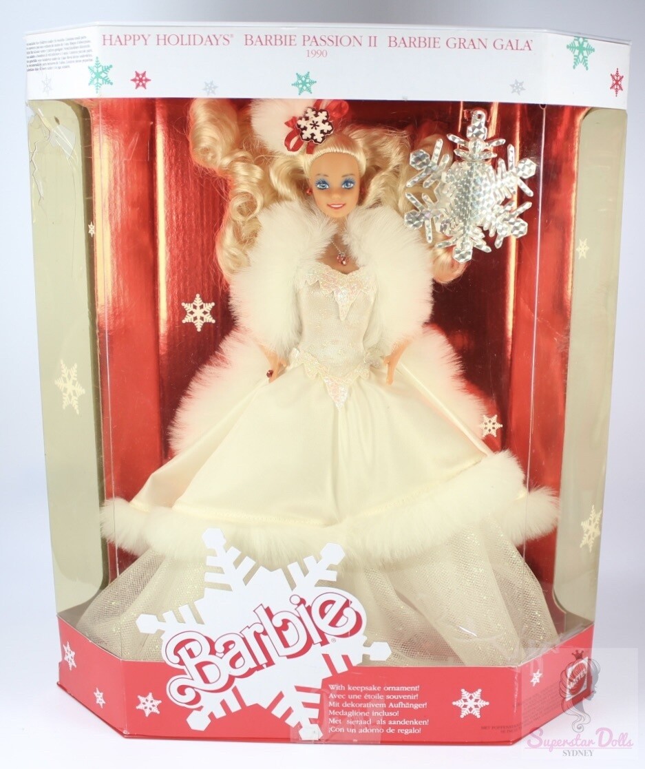 1989 Special Edition Happy Holidays Barbie Doll DAMAGED BOX