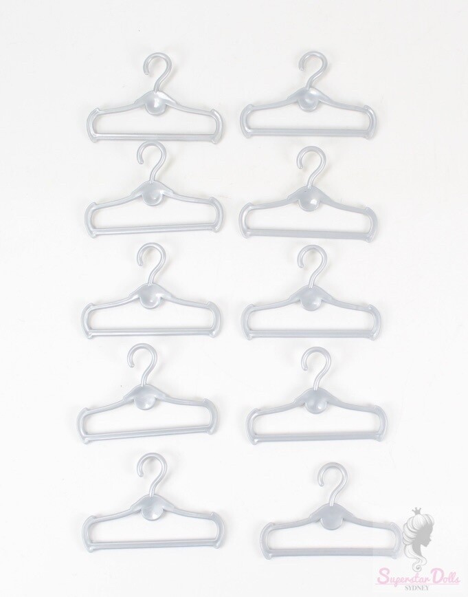 10 x Fashion Doll Coat Hangers
