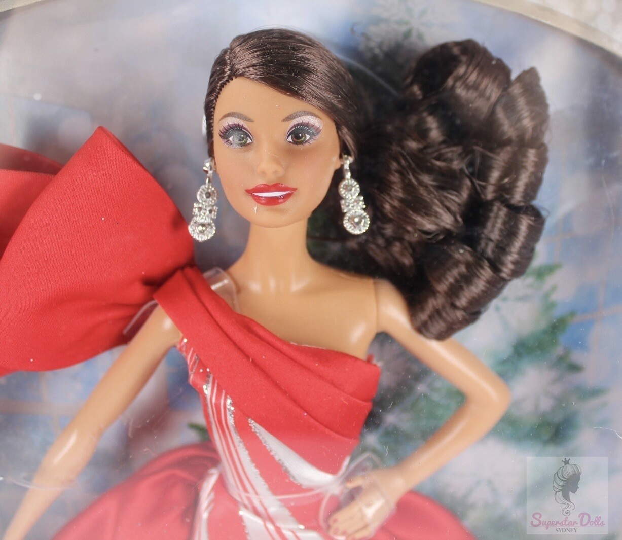 2019 Brunette Holiday Barbie Doll