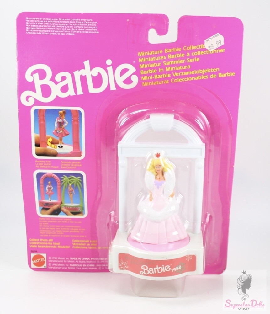 1990 Happy Holidays Miniature Barbie Collectable