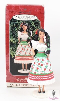 1998 Mexican Barbie DE-BOXED Hallmark Keepsake Ornament