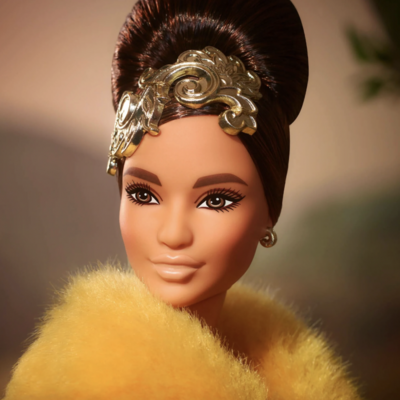 2022 Platinum Label: Guo Pei Barbie Doll Wearing Golden-Yellow Gown