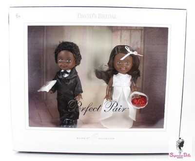 2004 Silver Label: David's Bridal "Perfect Pair" Kelly & Tommy African American (AA) Barbie Doll Gift Set