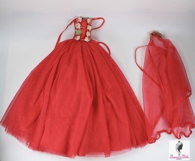 OOAK Bridal Gown for 11-13" Fashion Dolls