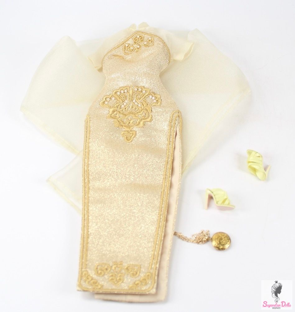 2023 JHD FASHION DOLL Convention: &quot;Katiegirl Gold Qipao&quot; Anna May Part Fashion Set