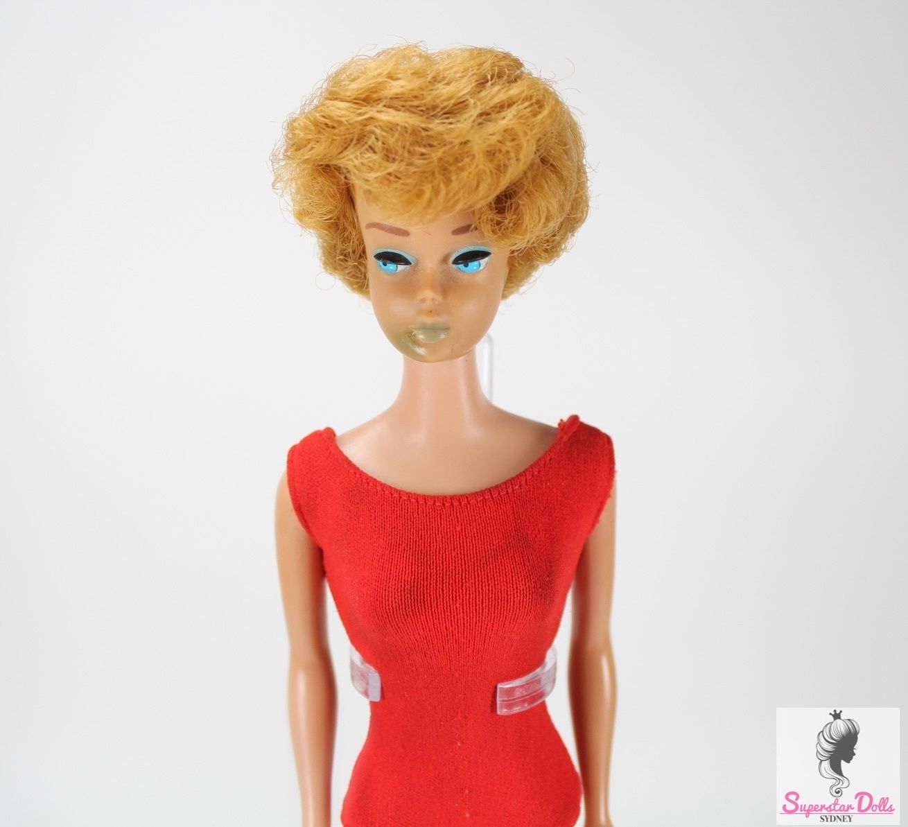 Vintage 1962 Blonde Side-Part Bubble-Cut Barbie Doll