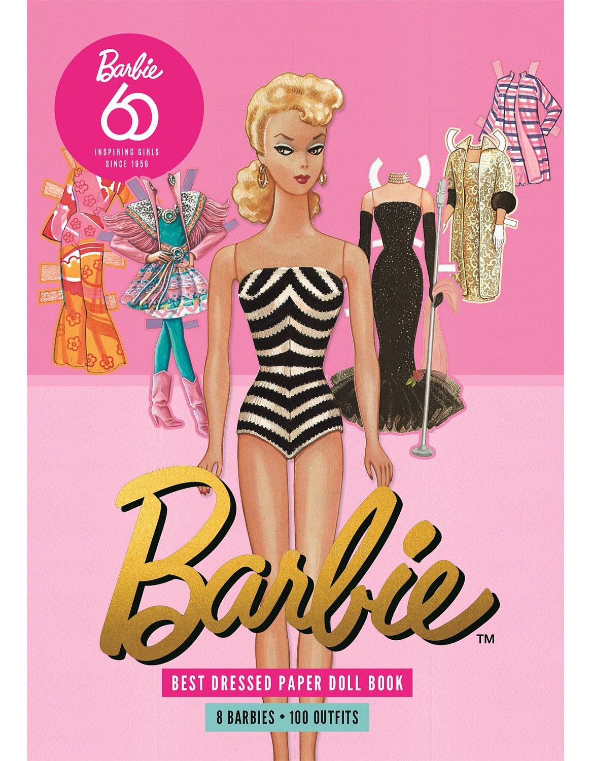 2019 Barbie 60: Best Dressed Paper Doll Collector Book