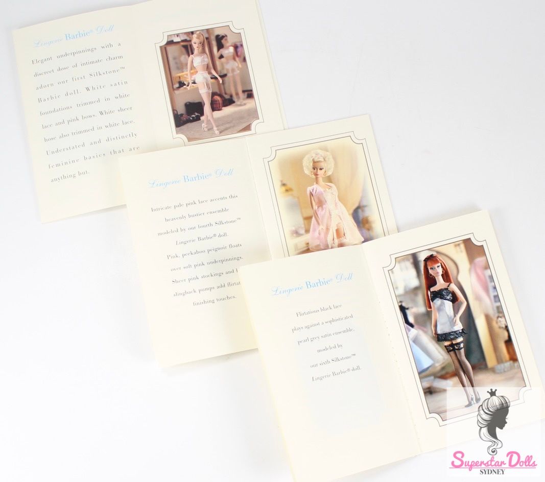 Collectable Barbie Fashion Model Collection Silkstone Catalogue Set