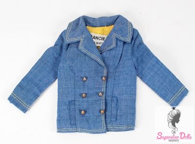 Vintage Tagged 1967 Francie Barbie Doll Denims On Jacket #1290