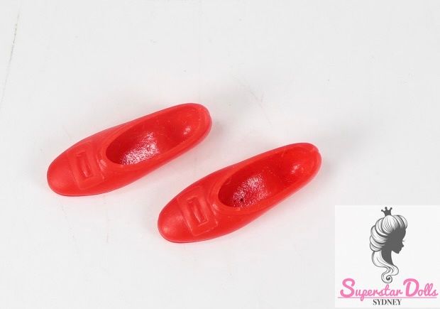 Vintage 1960&#39;s MOD ERA Francie Doll Squishy Buckle JAPAN Flats