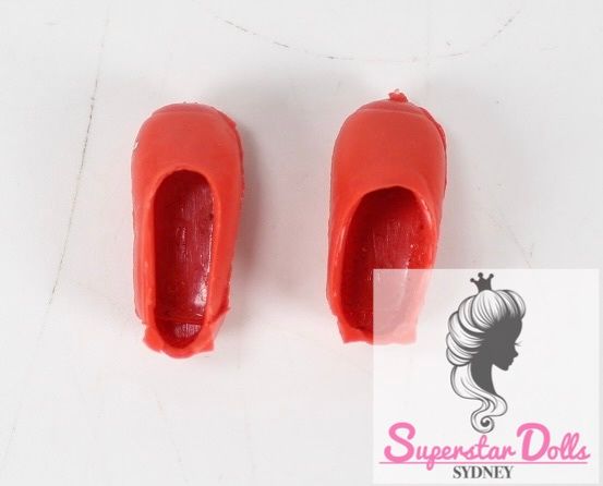 Vintage Squishy Flat Fashion Doll Shoes