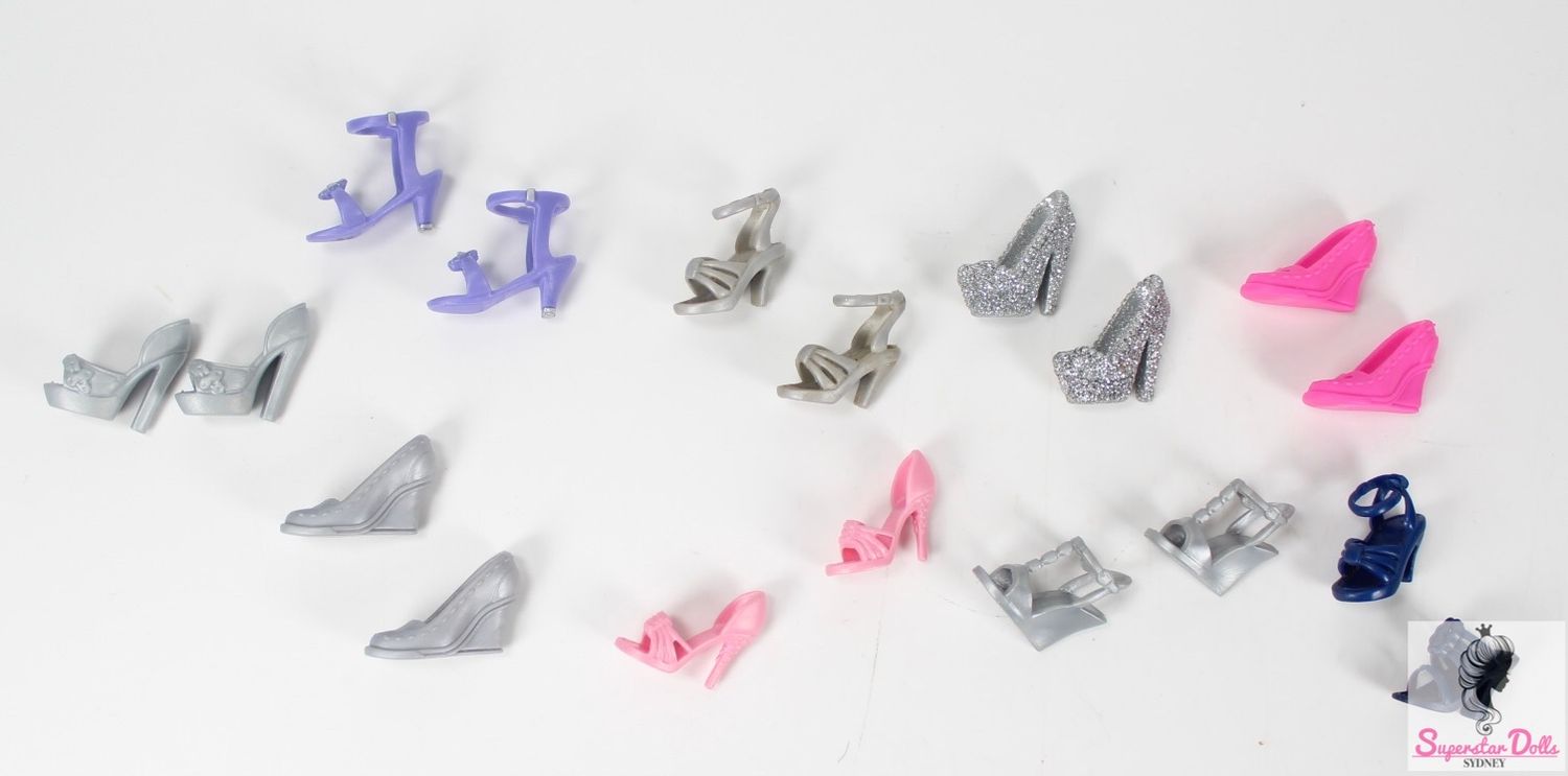 Genuine Mattel Barbie Doll Shoe Lot
