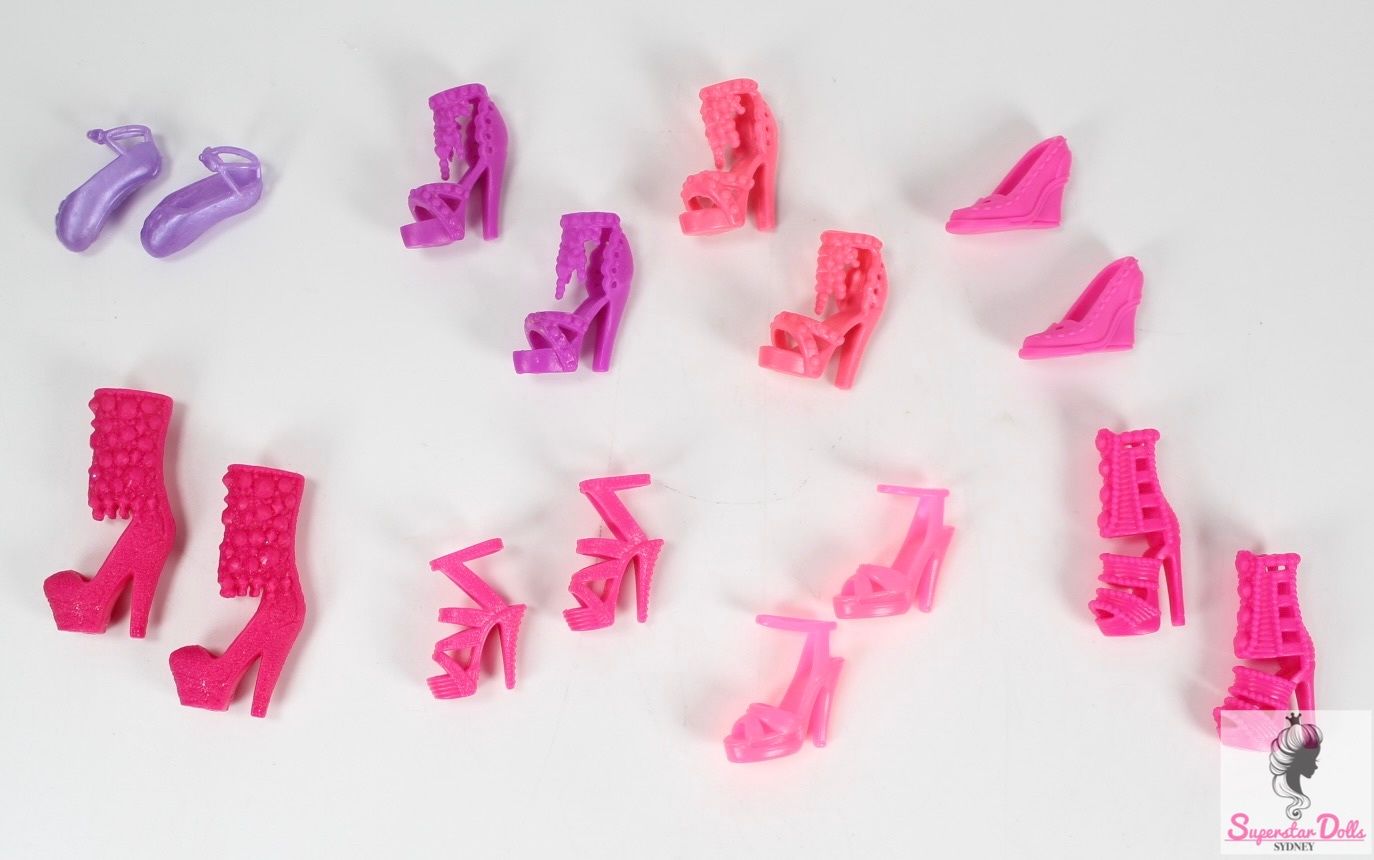 Genuine Mattel Barbie Doll Shoe Lot