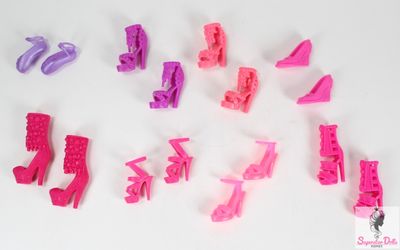 Genuine Mattel Barbie Doll Shoe Lot