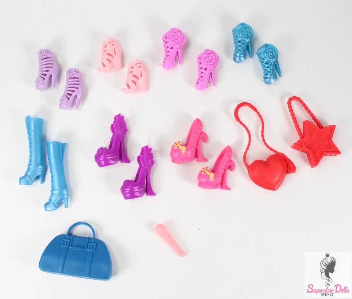Genuine Mattel Barbie Doll &amp; Monster High Shoe &amp; Accessory Lot