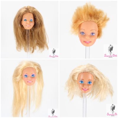 4 x 80&#39;s/90&#39;s Superstar Era Barbie Doll Heads