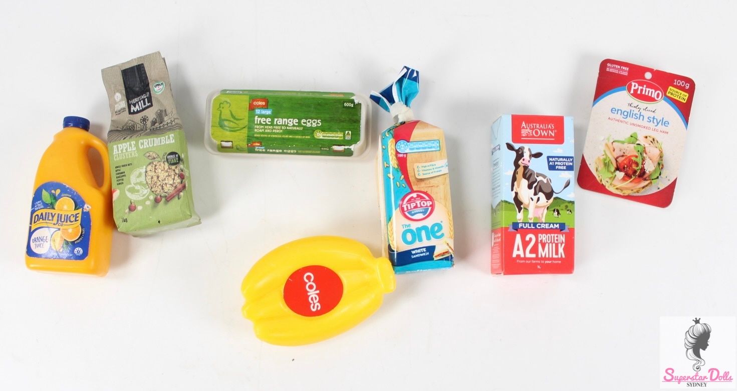 &quot;Coles Little Shop&quot; Mini Supermarket Figurines For Barbie Sized Dolls