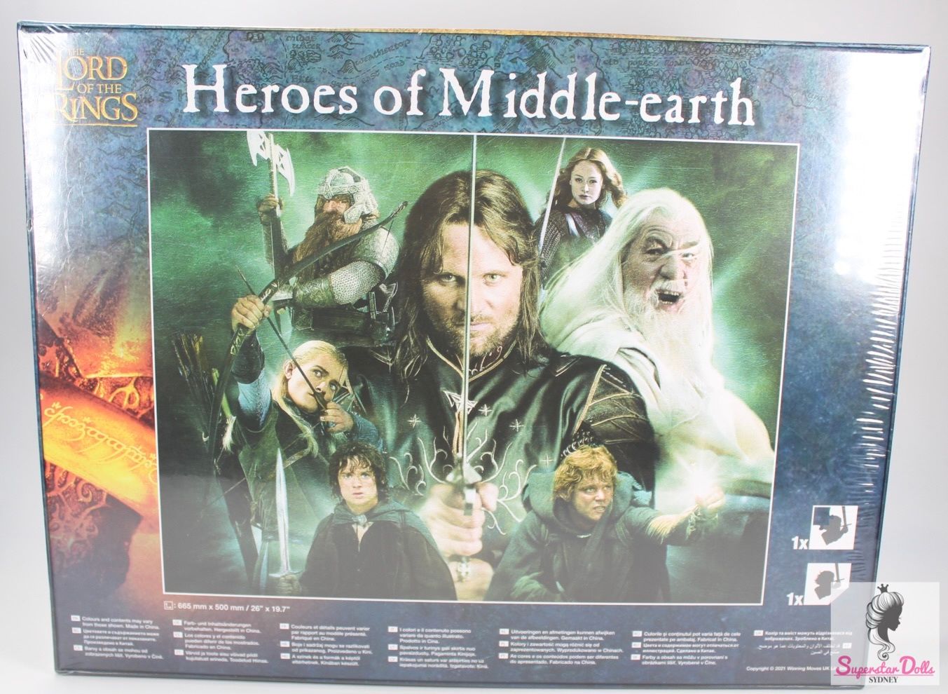 Winning Moves Lord of the Rings Heroes of Middle-earth 1000 Piece Puzzle