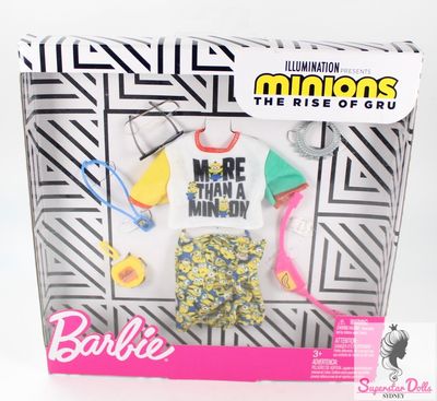 2019 &quot;Minions: The Rise Of Gru&quot; Barbie Doll Fashion Set