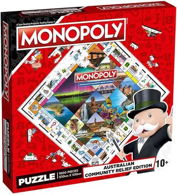 Winning Moves: Monopoly Australian Community Relief 1000 Piece Jigsaw Puzzle