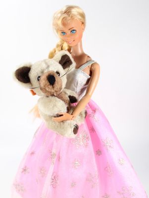 Miniature 4&quot; Teddy Bear Mouse Stuffed Toy for Barbie Sized Fashion Dolls