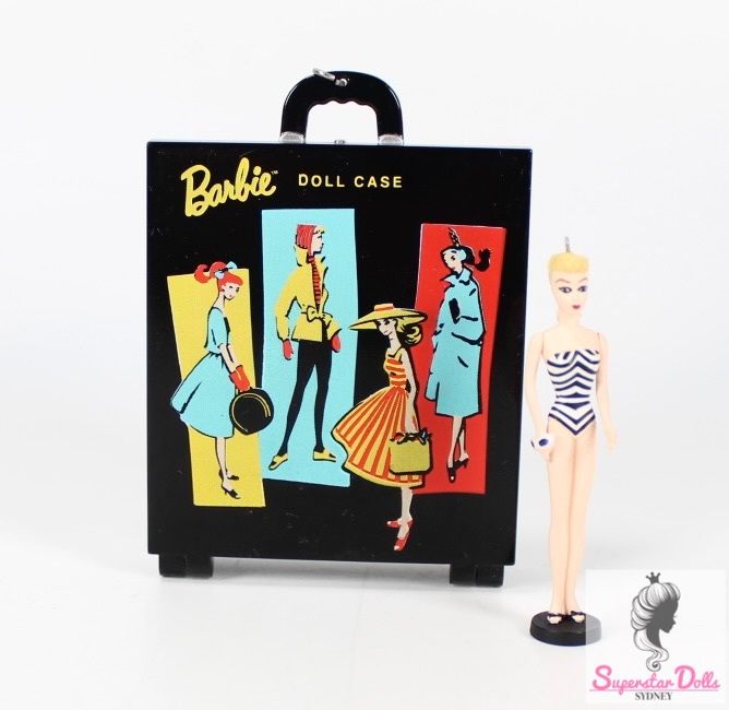 1999 Hallmark Mini Barbie Ornament &amp; Travel Case DE-BOXED