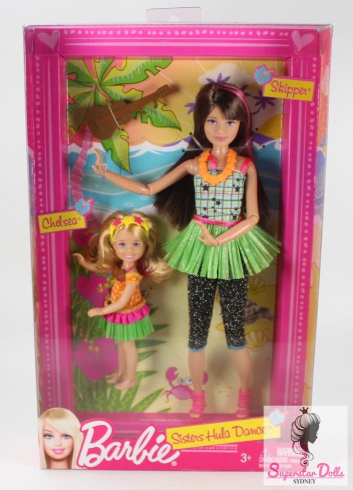 2011 &quot;Sisters Hula Dance&quot; Skipper &amp; Chelsea Barbie Doll Set