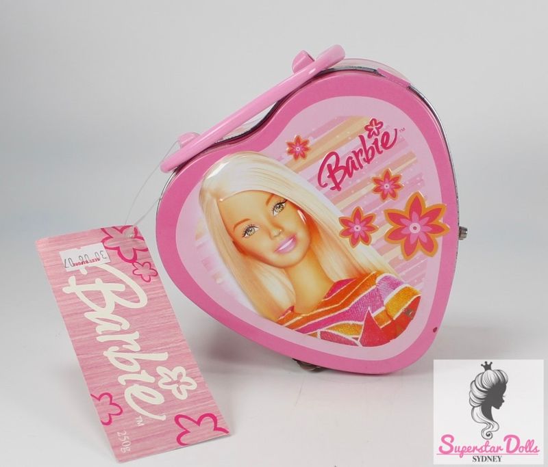 2005 Licensed Barbie Heart Musical Tin