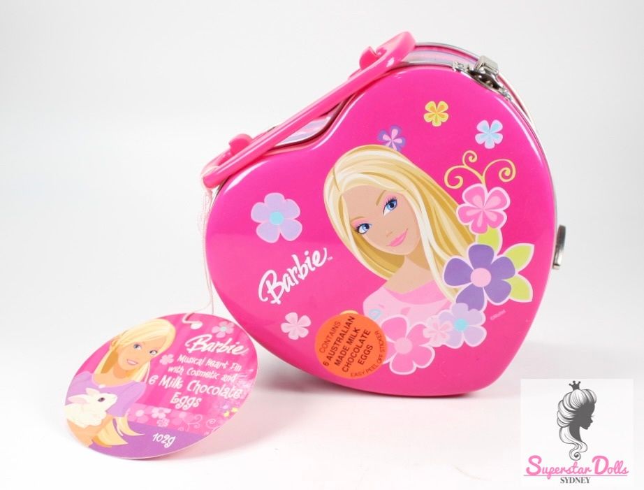 2009 Licensed Barbie Heart Musical Tin