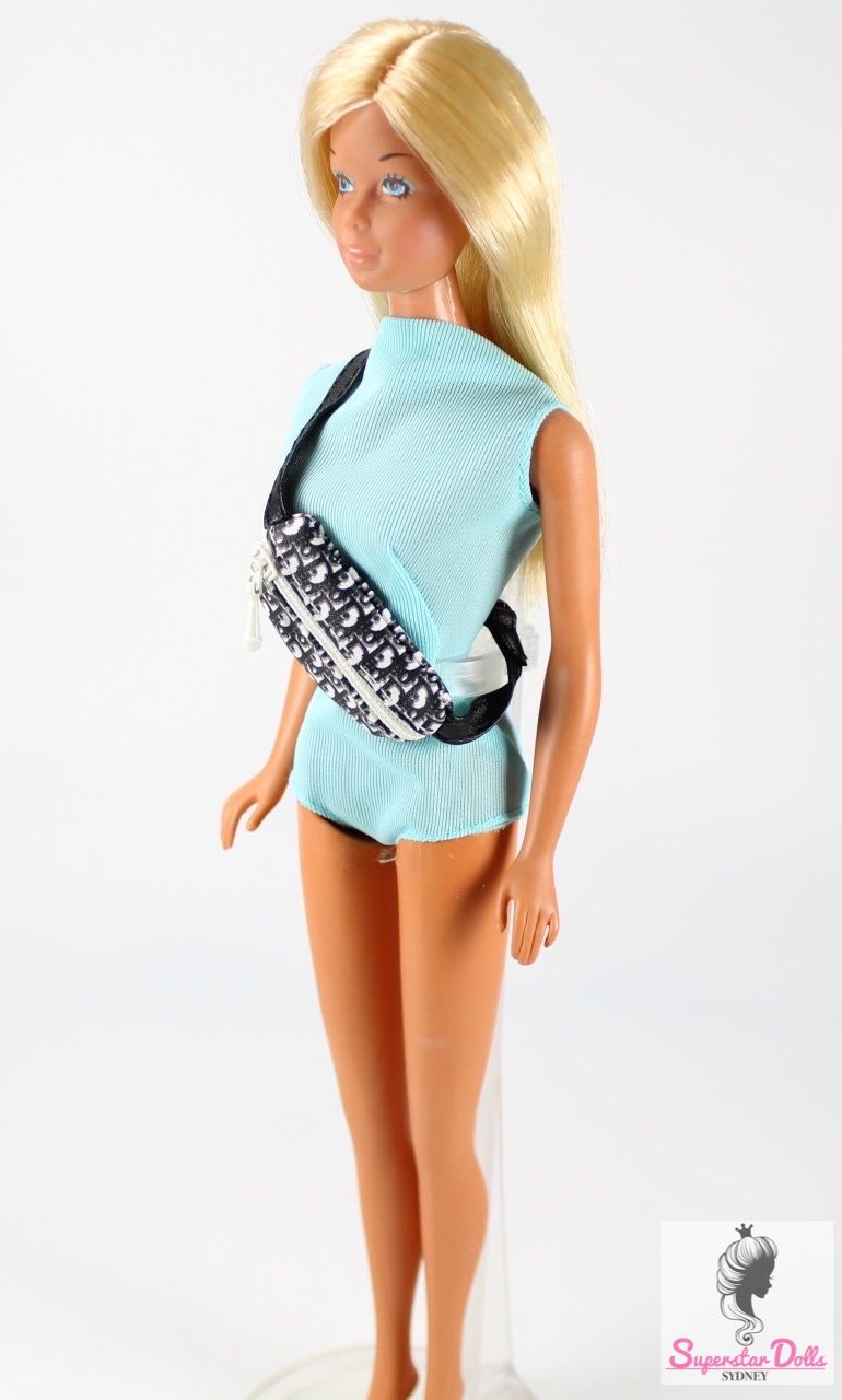 Miniature &quot;Dior&quot; Inspired Luxury Body Bag for Fashion Dolls