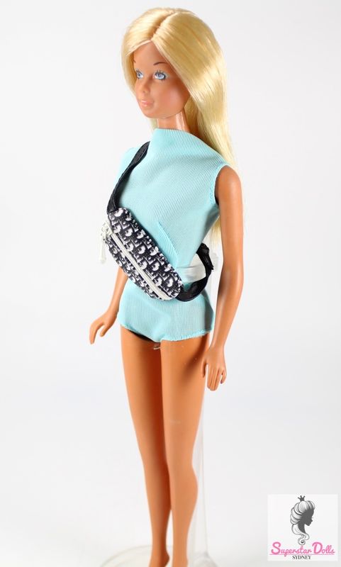 Miniature &quot;Dior&quot; Inspired Luxury Body Bag for Fashion Dolls