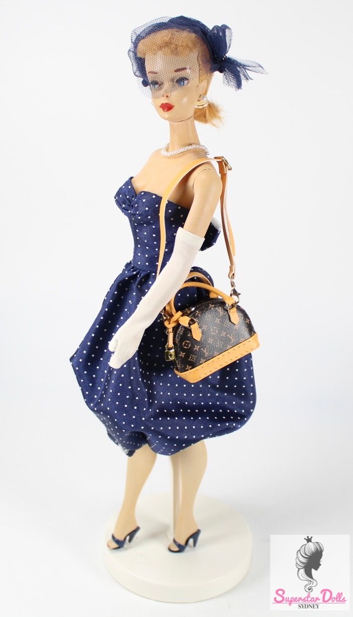 Miniature &quot;L.V&quot; Inspired Luxury Hand Bag for Fashion Dolls