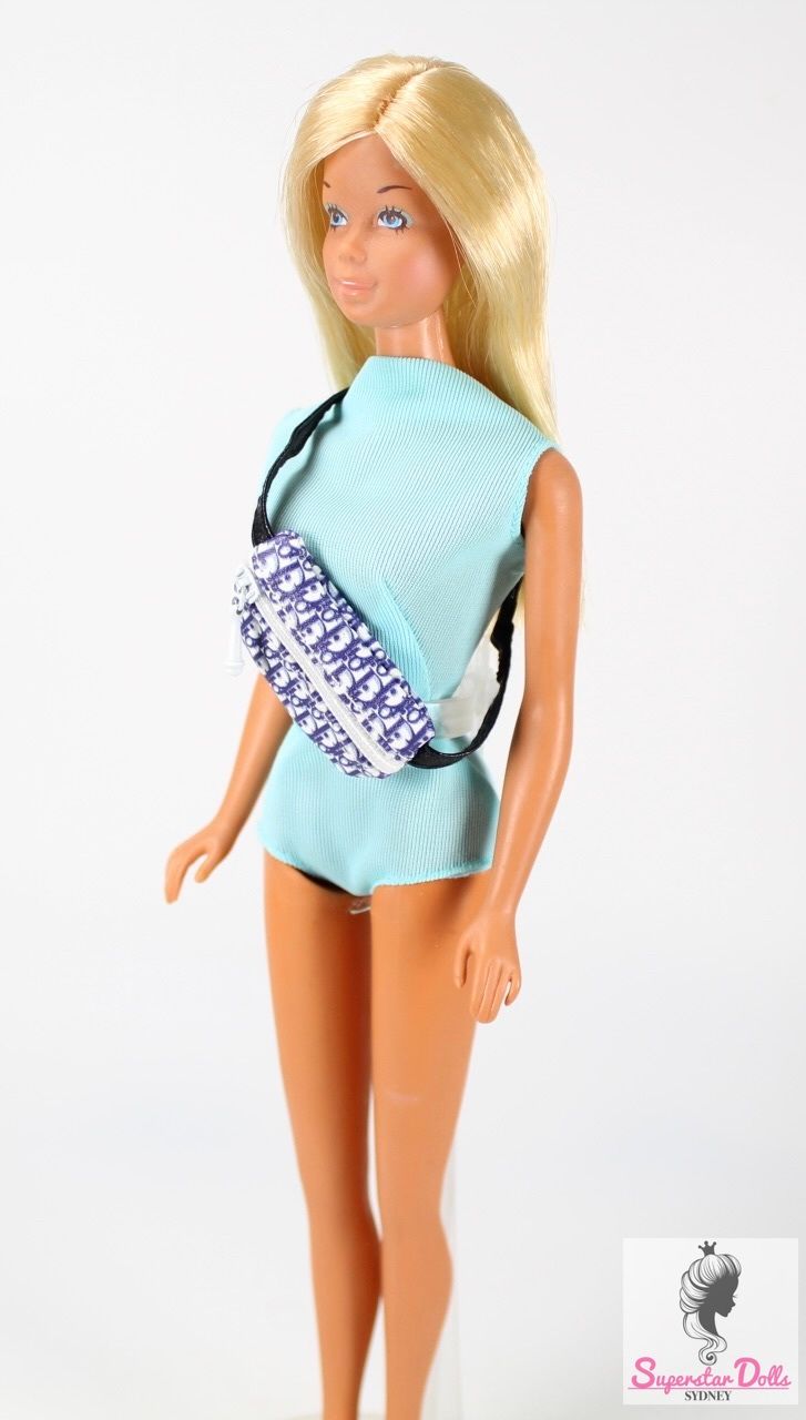 Miniature &quot;Dior&quot; Inspired Luxury Body Bag for Fashion Dolls