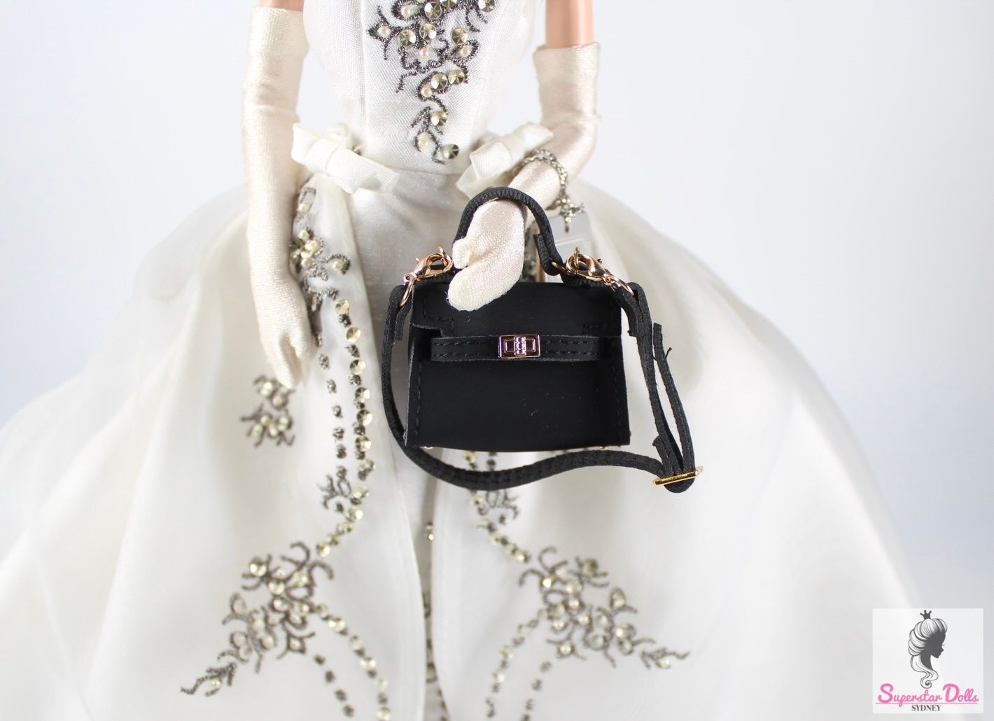 Miniature &quot;Hermes Birkin&quot; Inspired Luxury Hand Bag for Fashion Dolls-Pink