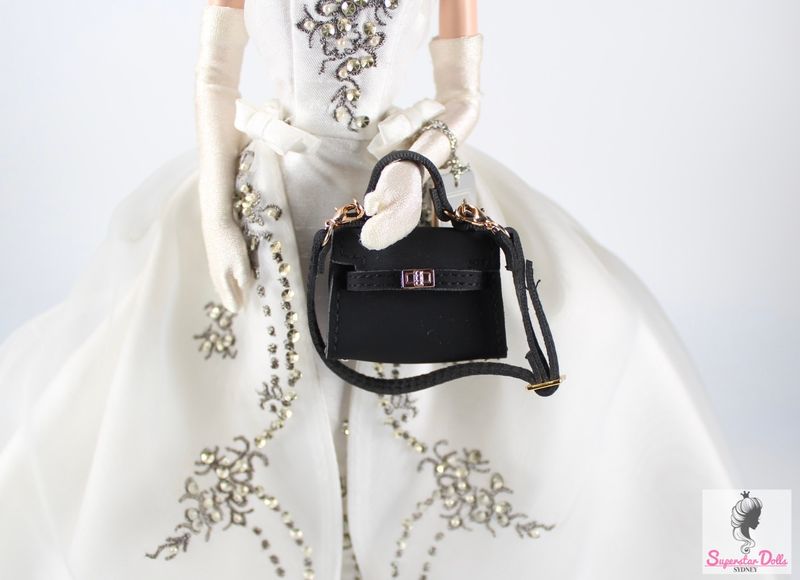 Miniature &quot;Hermes Birkin&quot; Inspired Luxury Hand Bag for Fashion Dolls-Pink