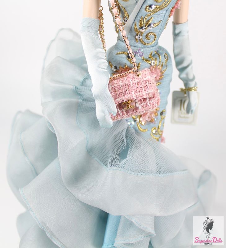 Miniature &quot;Chanel&quot; Inspired Luxury Hand Bag for Fashion Dolls-Pink
