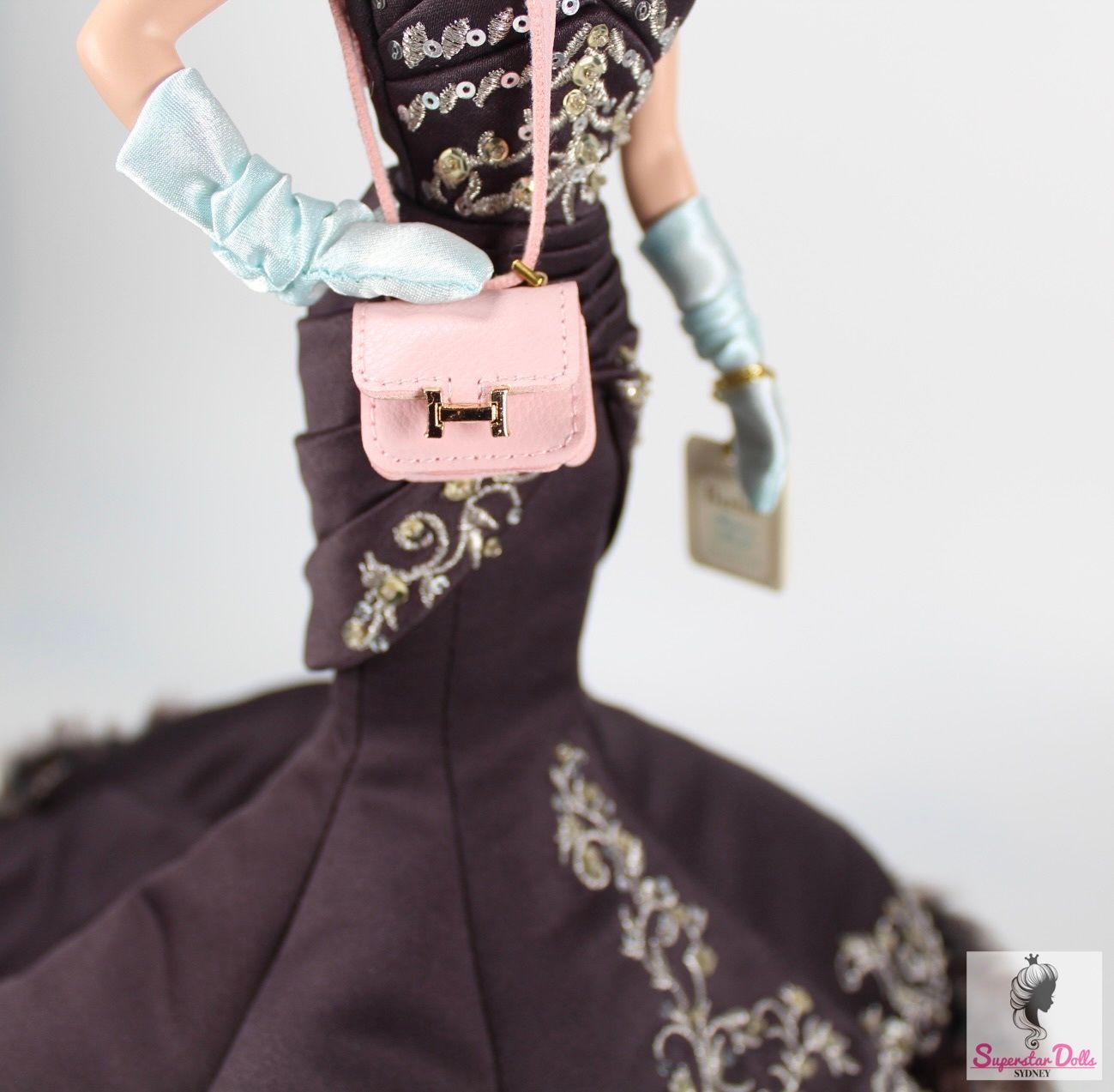 Miniature &quot;Hermes&quot; Inspired Luxury Hand Bag for Fashion Dolls