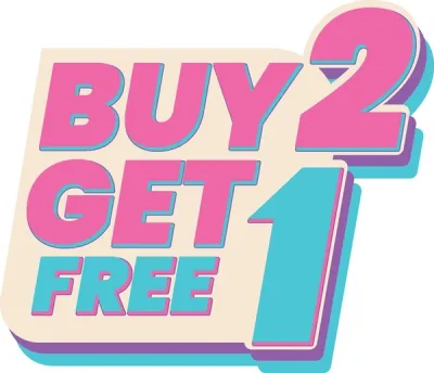 BUY 2 GET 1 FREE!