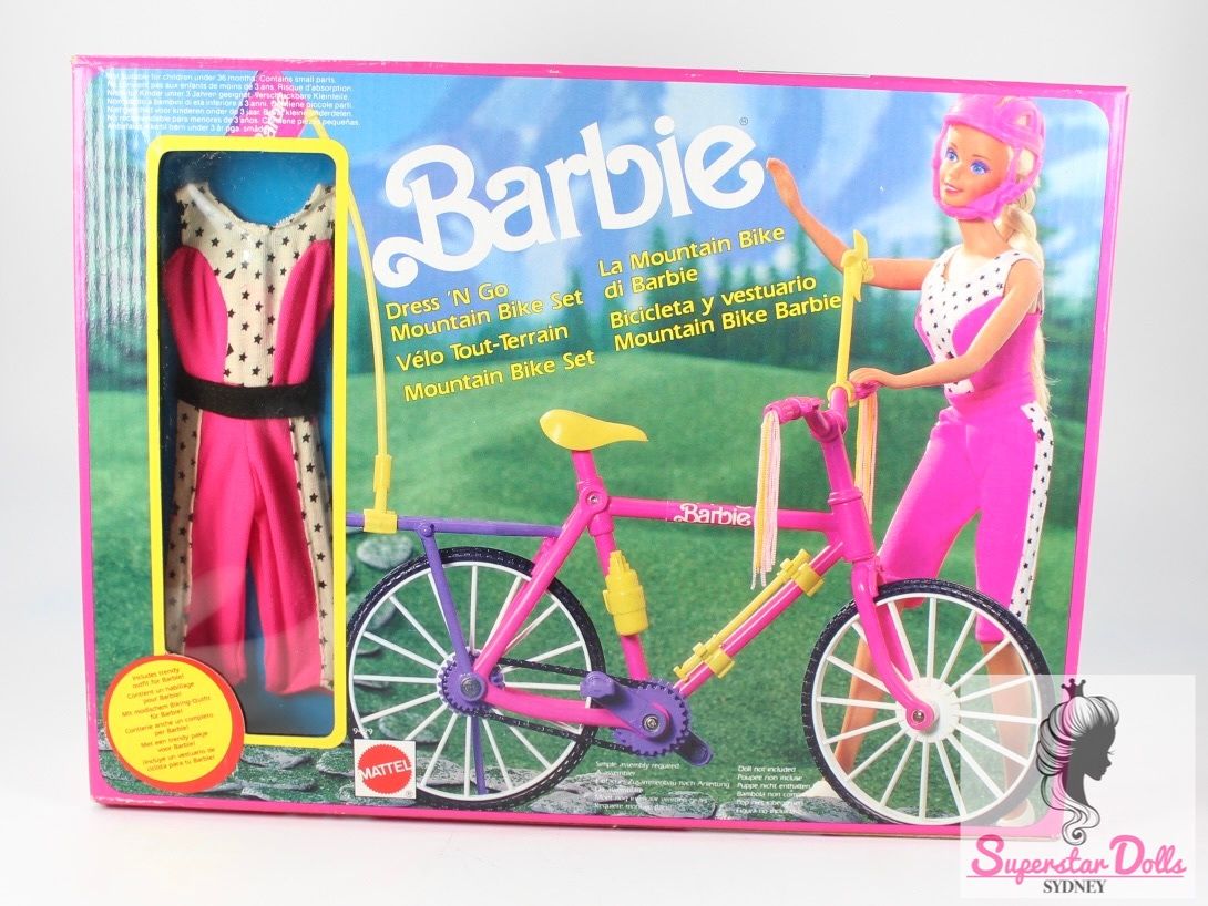 1991 &quot;Dress N&#39; Go&quot; Barbie Doll Mountain Bike Set