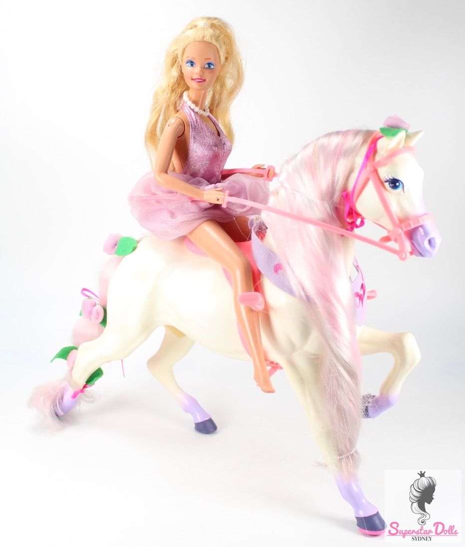 1991 &quot;Rosebud&quot; Barbie Doll &amp; Horse SET