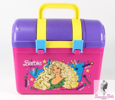 1990 Licensed Barbie Doll Lunch Box and Water Bottle Set