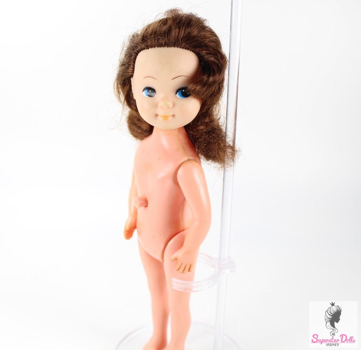 Vintage 1960&#39;s &quot;Yes/No Baby Stella&quot; 8&quot; Nude Doll by Perfekta
