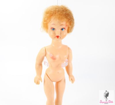 Vintage Mid-Century 7.5&quot; JAPAN Dress Up Fashion Doll