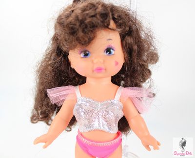 Vintage 1988 &quot;Wee Lil Miss&quot; 7&quot; Dressed Fashion Doll by Mattel