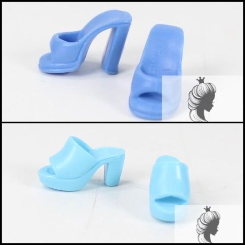 2 X Vintage 90&#39;s Era Genuine Mattel Barbie Open Toe Heeled Shoes