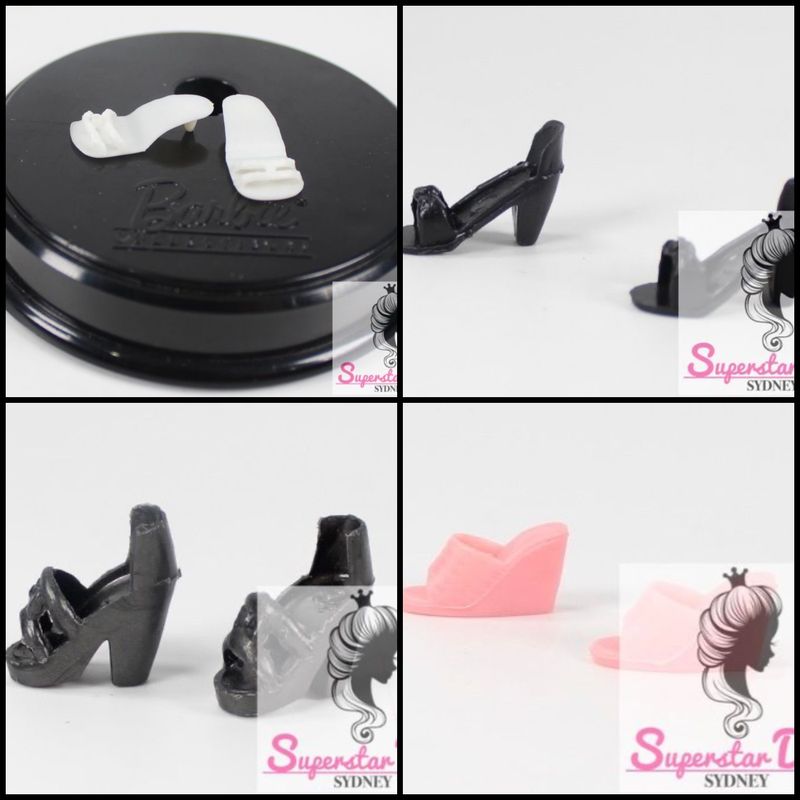 4 x Vintage 1960&#39;s Hong Kong Clone Barbie Doll  Heeled Shoes
