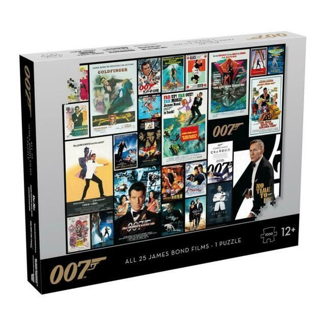 2 x Winning Moves: "Batman" &amp; "James Bond: 007" 1000 Piece Puzzles LOT