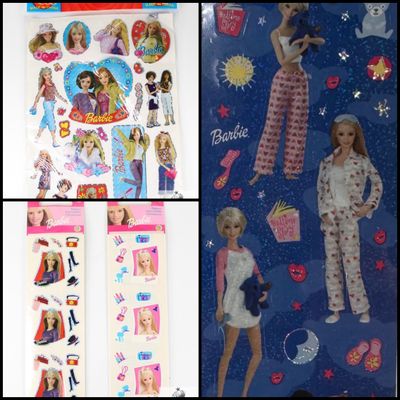 4 X 2000&#39;s Era Barbie Doll Sticker Sheet PACK